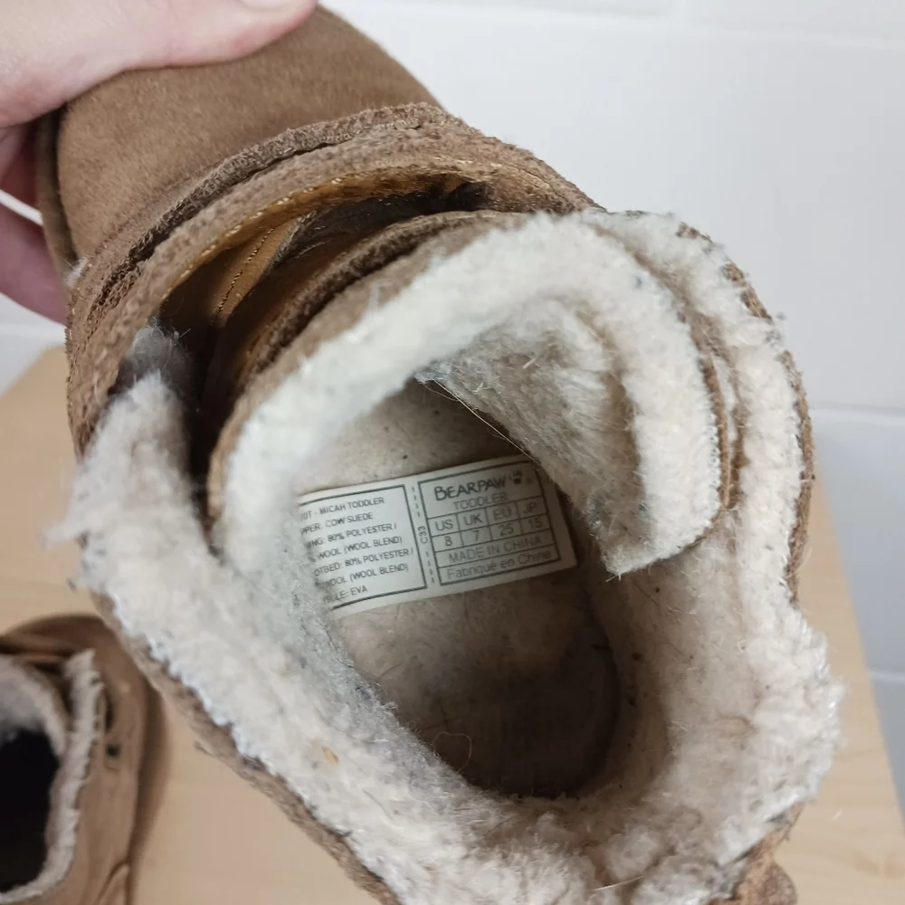 Girls' Bearpaw‎ Toddler Youth Retro Larisa Boots Suede Leather Toddler Size 8